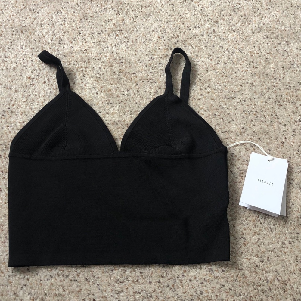 Dion lee black top women medium size 6